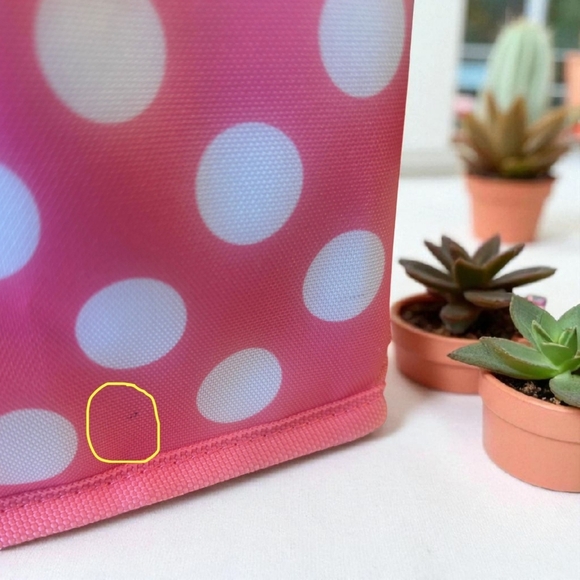 NEW! KATE SPADE PINK POLKA DOTS INSULATED COOLER BAG - Picture 8 of 9